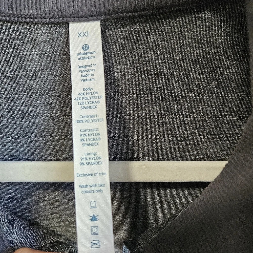 Lululemon Athletica Mens Tactic Jacket Size XXL Color Gray